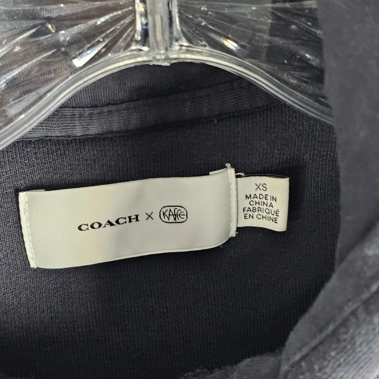 Felpa Coach × caffè con cappuccio Fassett Rexy dinosauro ricamato taglia XS $295