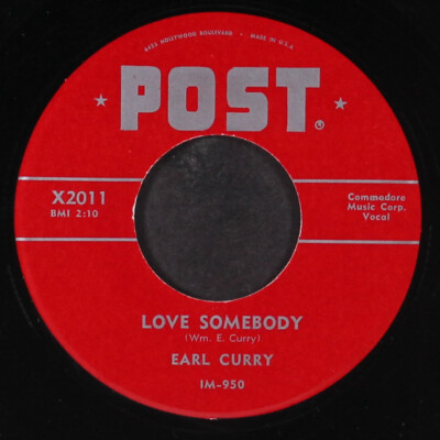米78RPM/SP Earl Curry Love Somebody / Hobo 2011 POST /00500 EARL CURRY & GROUP: love somebody / hobo POST 7