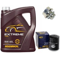 MotoröL Set 5W-40 5 Liter + ÖLfilter + ÖLablassschraube FüR Mitsubishi Colt Vi