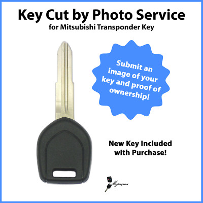 -Key Cut by Photo- Service for Replacement Mitsubishi Transponder Key MIT12-PT
