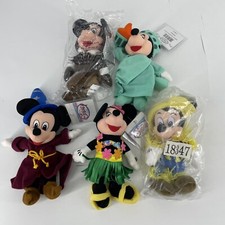 Disney Store 8  Bean Bag Plush Lot of 5 NWT Mickey Mouse Minnie