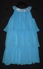 Sweet Kids Girls Blue Ruffle Tulle Dress Size 12