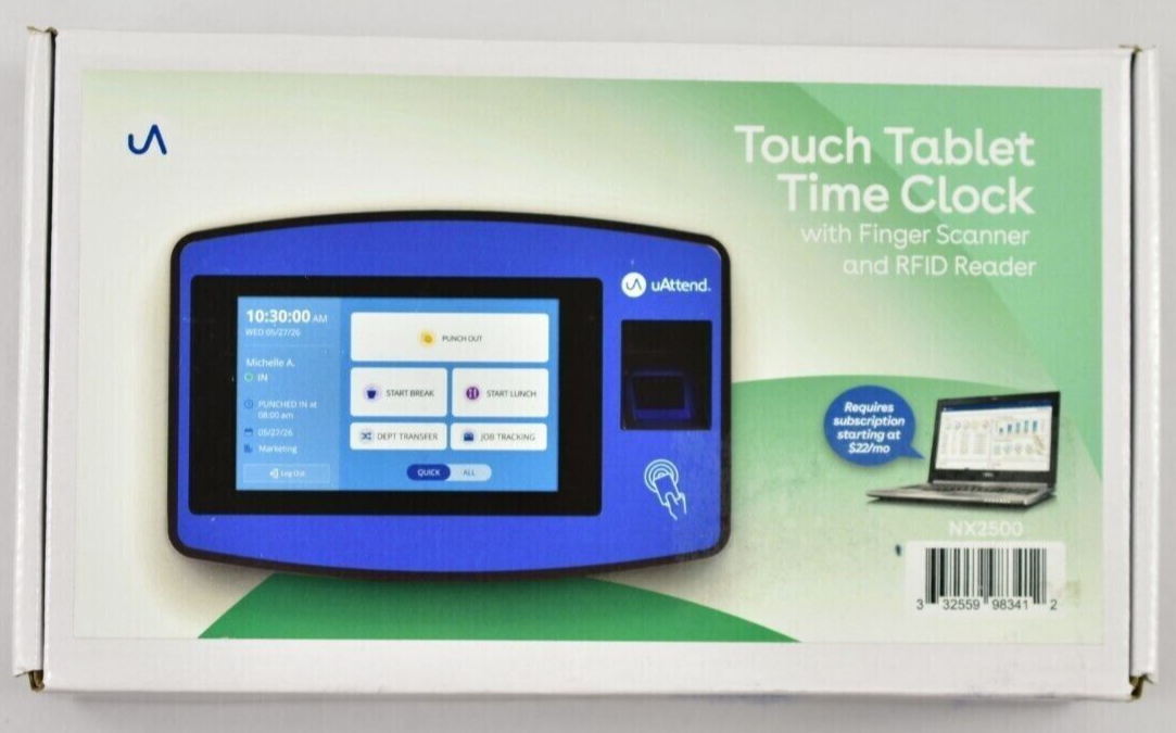 Finger Clock Fingerprint Time Clock For Small Business – Biometric Employee Punch ...