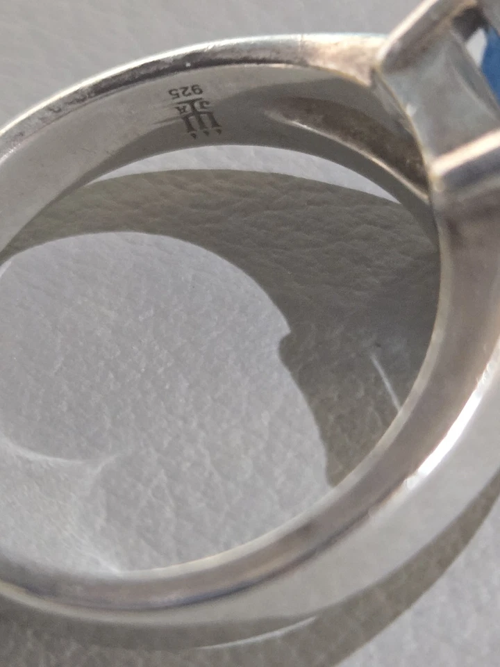 Anillo James Avery Retirado Bella Topacio Azul Talla 7.5 Foto 3 de 4