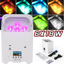 6X18W RGBWA UV Stage Par Light DMX Wireless Battery DJ Up lighting Wedding Show