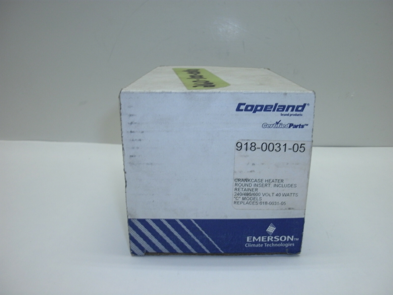 Insert Chauffant Copeland 918-0031-05 - 240/480/600V, 40W, Rond, Neuf En Boîte