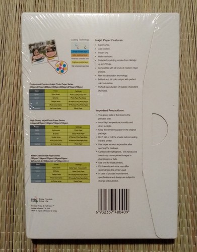 Photo Paper High Glossy Inkjet 50 Sheet Pack of 4" x 6" Fullcolors - Picture 2 of 3
