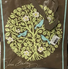 Rare Retired Reusable Shopping Bag Vera Bradley Sittin in a Tree Birds Tote