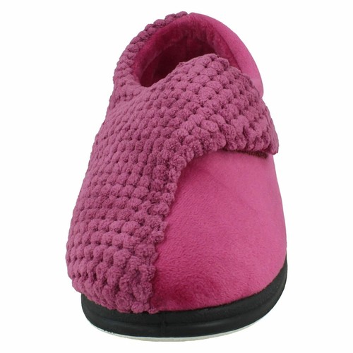 Pantuflas de gancho y correa de bucle para damas almohadillas ajuste ancho EE - Imagen 71 de 98
