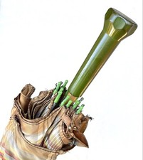 Vintage Antique Woman Child Large Fancy Butterscotch Nylon Tent Parasol Umbrella