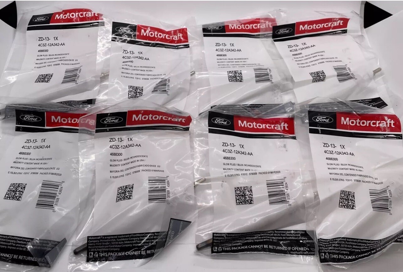 Set of 8 ZD-13 Motorcraft Glow Plugs for 6.0L 2004-07 Ford Powerstroke