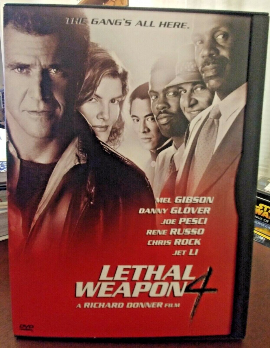 LETHAL WEAPON 1〜4 LETHAL WEAPON 1-4 DVDs, 4 disks, Mel Gibson & Danny Glover