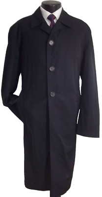 Joop; Sold Black 5 Buttons Wool Blend Windbreaker Top Coat Over Coat 46 R