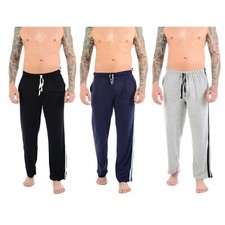 NEW MENS LOUNGE PANTS PYJAMAS STRIPED JOG BOTTOMS PJ'S NIGHTWEAR TROUSERS S-2XL