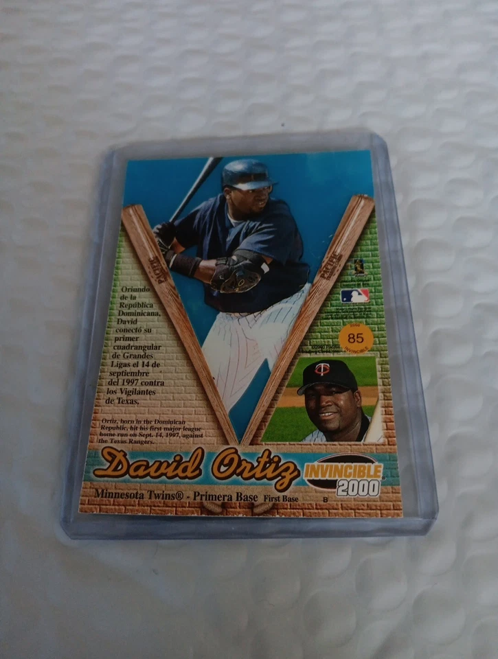 2000 Pacific Invincible   David Ortiz #85 Minnesota Twins Boston Red Sox /300 - Image 2 of 2