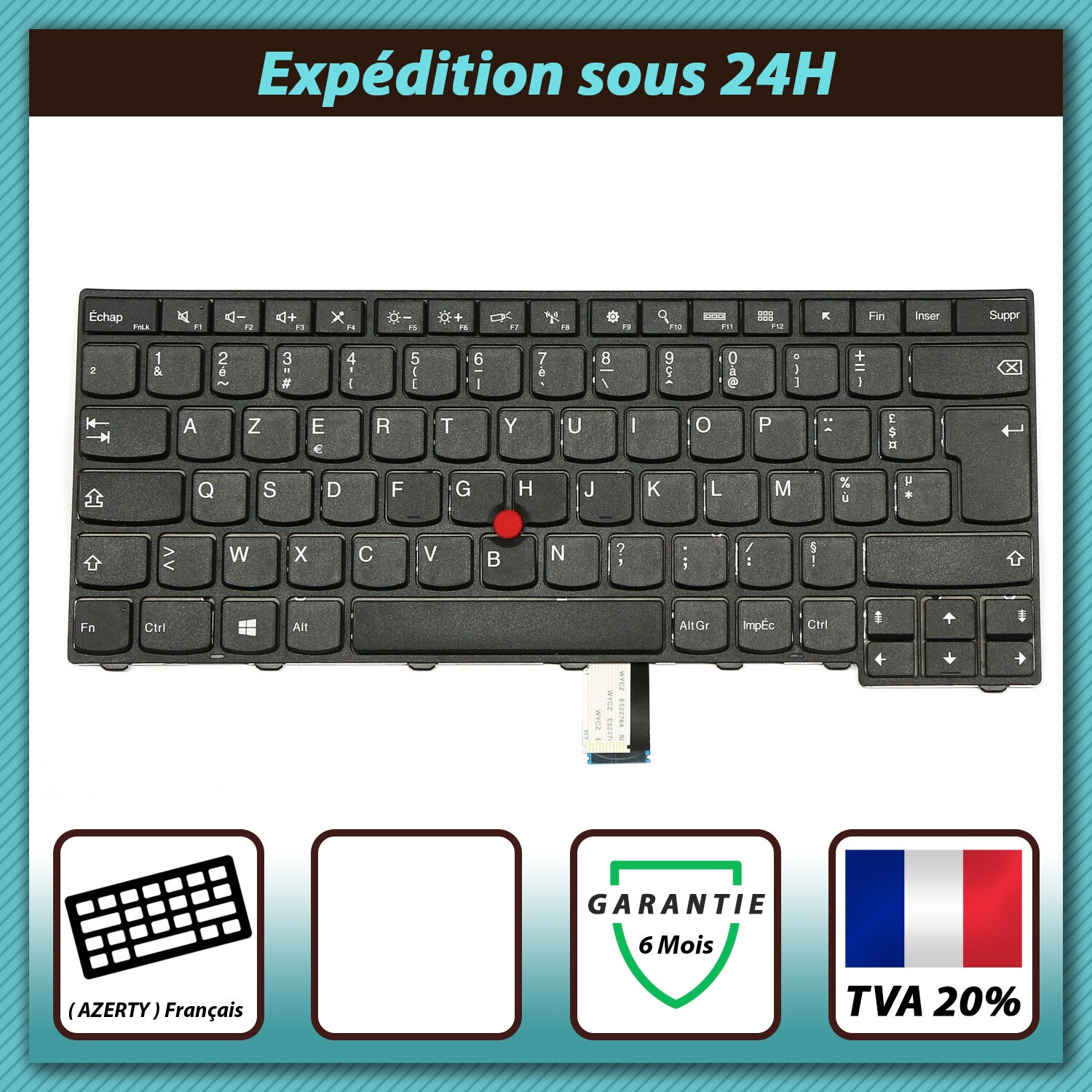 Clavier français SN20E556181 pour ordinateur portable Lenovo L460 T431