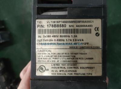 1PC Used VLT2815PT4B20SBR0DBF00A00C1 Danfoss 2800 1.5KW
