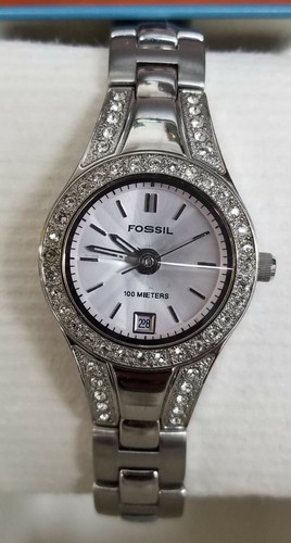 Stainless Steel Crystal Bezel Date 