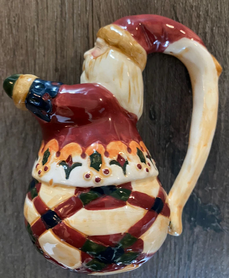 Jim Shore Navidad Santa Crema Jarra Enesco Multicolor Cerámica 4.5"x4" Foto 2 de 4