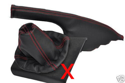 FITS VW GOLF MK3 VENTO&JETTA SHIFT&E BRAKE BOOT LEATHER RED