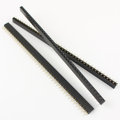 10Pcs 2.54mm Female 40 Pin Single Row Pin Header Strip