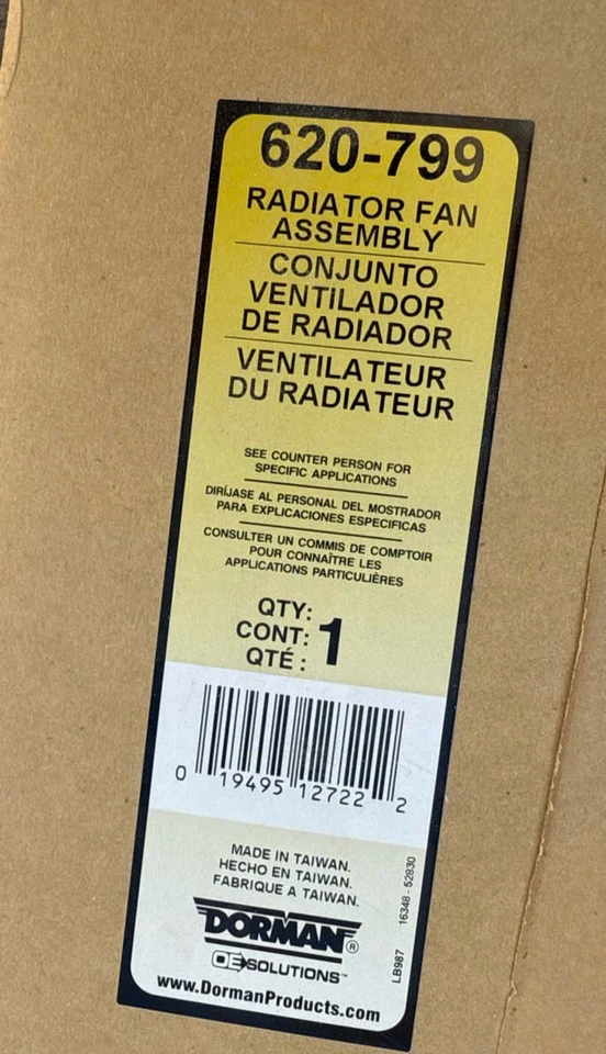 Conjunto ventilador radiador refrigeración motor Dorman 620-799 para Audi Volkswagen Foto 2 de 2