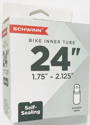 Chambre à Air Vélo Schwinn 24 Pouces - Auto-obturante - Valve Schrader - Lot De 1
