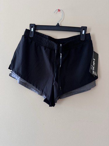 New Hind Hydra Protect Solace Double Layer Running Shorts Black Size Medium NWT