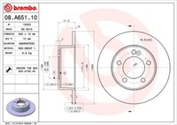 2X Brembo 08.A651.10 Bremsscheibe Passend FüR Nissan Opel Renault