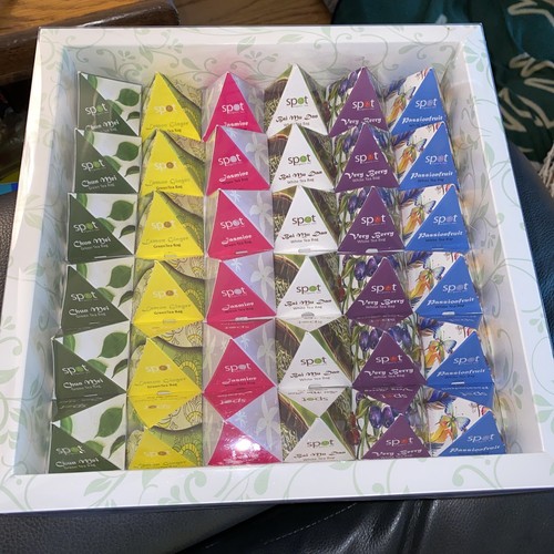 (36) Spot Organic Tea Pyramid Bags Organic Bio Green/White Jasmine