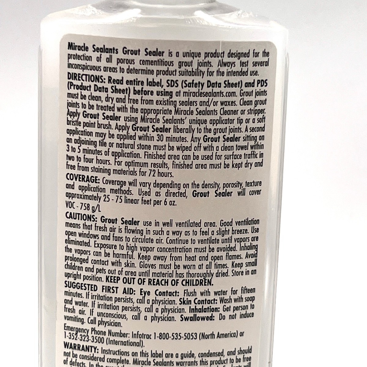 Miracle Sealants Fugenversiegelung 177 Ml – Schutz Für Fugen Gegen Wasser & Flecken