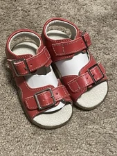 See Kai Run Basics Toddler Unisex Size 5 US  Sandals Red Hook And Loop Shoes