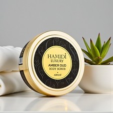 Luxury Body Scrub Amber Oud 250ml Hamidi Skincare Self Care Women Gift