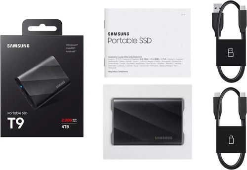 Samsung T9 SSD Portable Externe USB-C - 4TB - MU-PG4T0B/EU - Photo 2/3