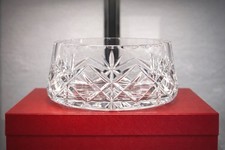 Crystal Bowl Starburst Base Diamond Pattern 6.25 Vintage Elegant Heavy Cut