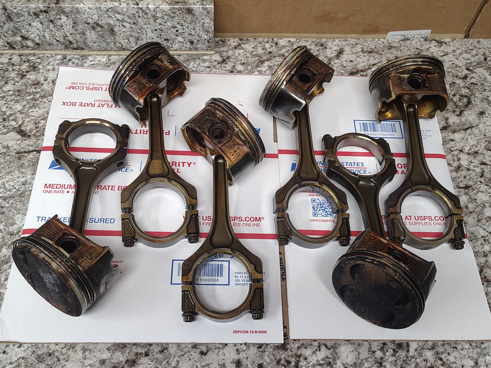 (1) 2008-2011 Honda 13010-R70-A00 Piston and Connecting Rod Accord Odyssey Pilot
