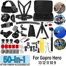Action Cameras Accessory Kit 50-in-1 Compatible with Hero 13/12/11/10/9/8/7