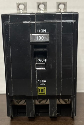 #ad 🔥CIRCUIT BREAKER SQUARE D QOB3100 3 POLE 100 AMP 240V🔥FULLY TESTED $50.95