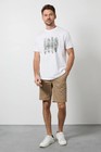 Maine White Printed T-Shirt Mens Casual T-Shirts