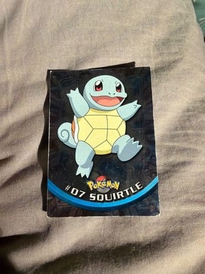 1999 Topps Pokemon Rainbow Foil Holo #07 Squirtle Holo Series 1 TV Blue Topp