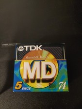 Mini Disc TDK Digital Audio MiniDisc Recordable 74 Minutes Japan MD-XG74 5-Pack