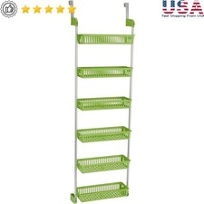 Over The Door Storage Rack 6 Baskets Organizer Bathroom Home Storage Solution