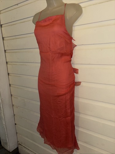 Carolina Herrera 100% Silk Sleeveless Midi Slip Dress Size 6 - Picture 3 of 7