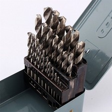 25X HSS Cobalt Metal Drill Bit Set 1mm-13mm Quality High Speed Metric Tool