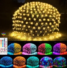 204 LED Net Lights, 9.8ft x 6.6ft Color Changing Christmas Mesh String Lights