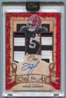 2023 Panini One Drake London Autograph One For All Dual Patch Auto #/25 Encased