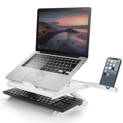 Elecom PCA-LTSH8WH Laptopständer klappbar 8 Ebenen 3,7 Zoll (9,5 cm) klappbar