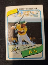 Rickey Henderson Rookie Baseball Card # 482 Small Crease See Pics. rookie card picture