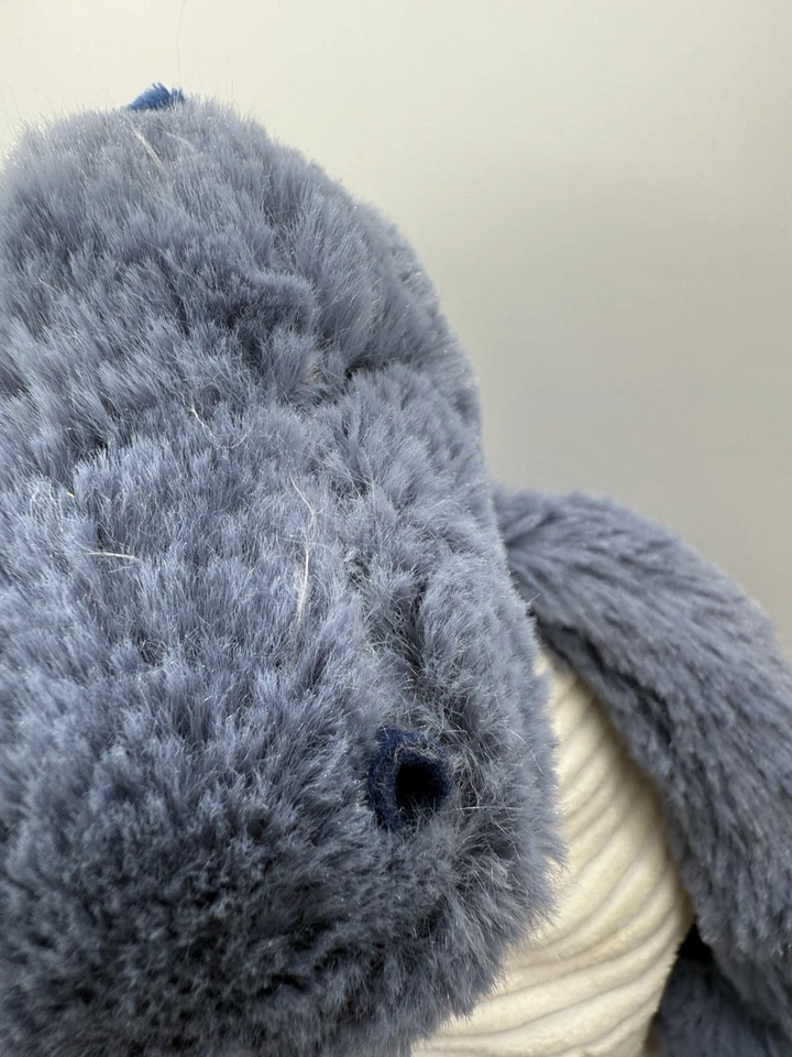 Carters Just One You Dinosaurio Azul Peluche Pana Vientre Blanco 11” Dino de Peluche Foto 4 de 4