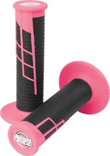 ProTaper Clamp-On Half Waffle Grips - Neon Pink/Black Motorcycle Dirt 021655